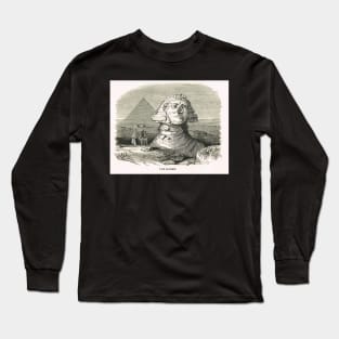 Great Sphinx of Giza & Pyramid Egypt Long Sleeve T-Shirt